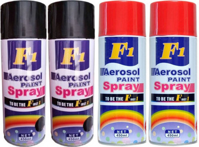 

F1 multicolor Spray Paint 450 ml(Pack of 4)