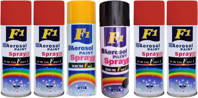 

F1 Multicolor Spray Paint 450 ml(Pack of 6)