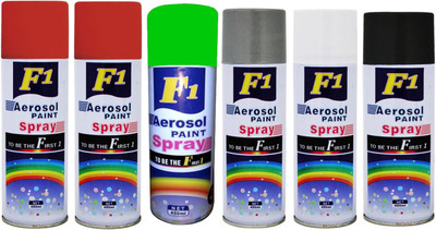 F1 Multicolor Spray Paint 450 ml(Pack of 6)
