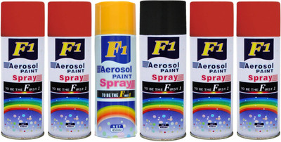 

F1 Multicolor Spray Paint 450 ml(Pack of 6)