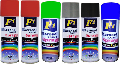 

F1 Multicolor Spray Paint 450 ml(Pack of 6)