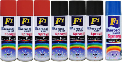 

F1 Multicolor Spray Paint 450 ml(Pack of 7)