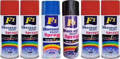 

F1 Multicolor Spray Paint 450 ml(Pack of 6)