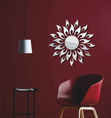 

Naveed Arts  Acrylic wall sticker Sticker(Pack of 1, Silver mirror