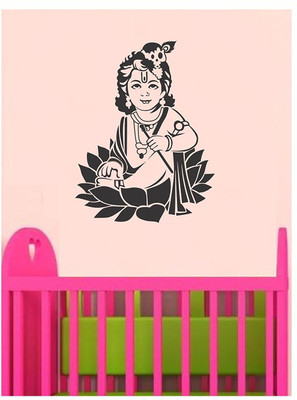Asmi Collections 80 cm Baal Krishna Removable Sticker(Pack of 1)