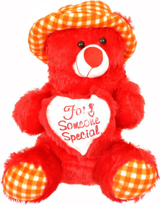

Angels Store Multicolor Cap Teddy Bear - 5 inch(Red)