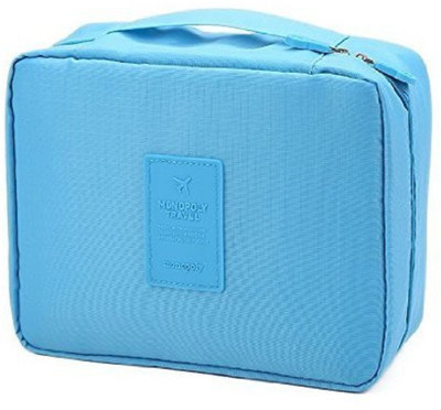 

House of kart Cosmetic Makeup Case Wash Organizer Storage Pouch Travel Toiletry Kit(Blue)
