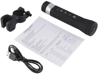 

VibeX ™ Outdoor Wireless Bluetooth Speaker Flash Torch Power Bank Support TF FM LED Front Light(Black)