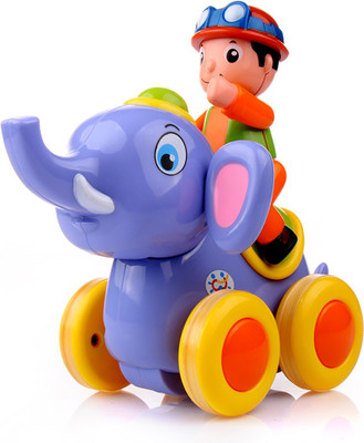 

Kiditos Unbreakable Friction Power Lovely Elephant Toddler Baby Toy(Blue)