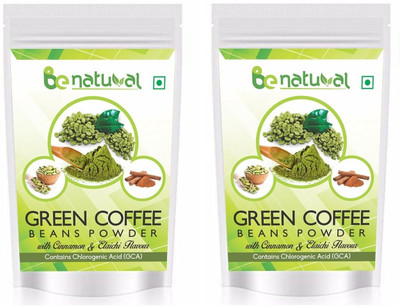 

Be Natural Flavored Organic Green Coffee Beans Powder With added Elaichi and Cinnamon for tasty and healthy Drink by Be natural 100gm, Decaffeinated & Unroasted Arabica Coffee beans powder for Weight Management (100 gram(pack of 1))(200 g)