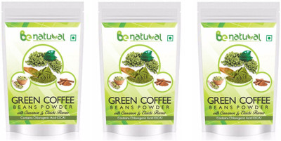 

Be Natural Flavored Organic Green Coffee Beans Powder With added Elaichi and Cinnamon for tasty and healthy Drink by Be natural 100gm, Decaffeinated & Unroasted Arabica Coffee beans powder for Weight Management (100 gram(pack of 1))(300 g)