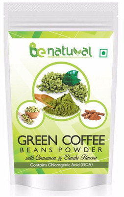 

Be Natural Flavored Organic Green Coffee Beans Powder With added Elaichi and Cinnamon for tasty and healthy Drink by Be natural 100gm, Decaffeinated & Unroasted Arabica Coffee beans powder for Weight Management (100 gram(pack of 1))(100 g)