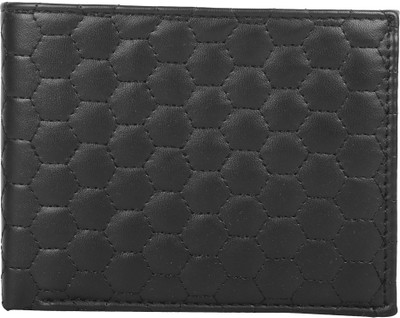 

JUNKET TRIBE Men Black Artificial Leather Wallet(3 Card Slots)