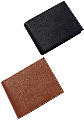 

FRIENDS & COMPANY Men Black, Tan Genuine Leather Wallet(8 Card Slots)