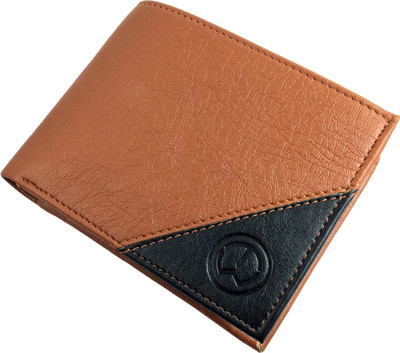 

TnW Men Tan, Black Artificial Leather Wallet(3 Card Slots), Multi
