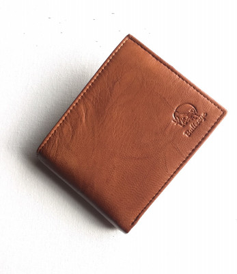 

Bullzeye Leathers Men Tan Genuine Leather Wallet(4 Card Slots)