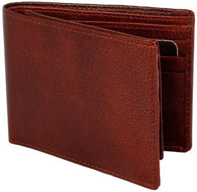 

LURAP Men Brown Genuine Leather Wallet(9 Card Slots)
