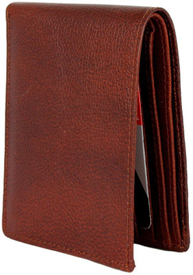 J JAREEN Men Brown Genuine Leather Wallet(9 Card Slots), Brown brown