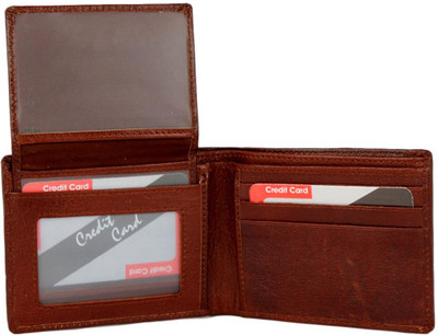 

I IRED Men Brown Genuine Leather Wallet(9 Card Slots), New brown