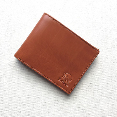 

Bullzeye Leathers Men Tan Genuine Leather Wallet(8 Card Slots)