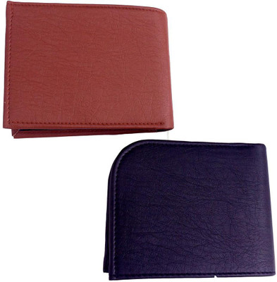 

FRIENDS & COMPANY Men Black, Tan Genuine Leather Wallet(8 Card Slots)