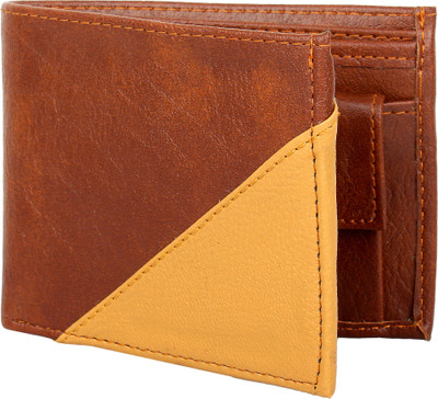 

JUNKET TRIBE Men Brown Artificial Leather Wallet(3 Card Slots), Brown cream