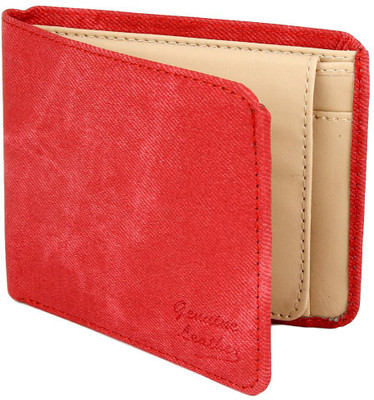 

YTNAB Men Red Genuine Leather Wallet(6 Card Slots)