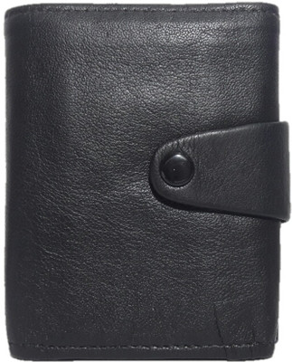 

cevelj Men Black Genuine Leather Wallet(8 Card Slots)