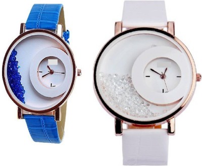indium PS0179PS NEW WATCH BLUE & WHITE MOVABLE DIAMOND INDIUM BRAND LATEST COLLECTON ZONE Watch  - For Girls   Watches  (INDIUM)