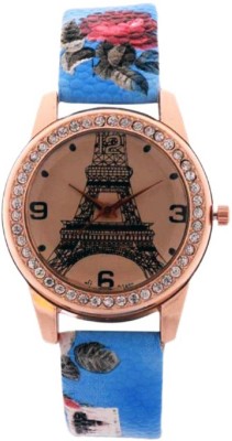 Faas Eiffel Tower Printed Dial Diamond Bezel Traditional New Fashion Watch  - For Women   Watches  (Faas)