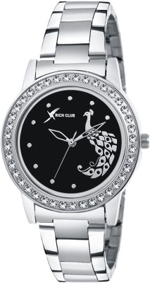 Rich Club RC-2017 Peacock Design Diamond Bezel Watch  - For Girls   Watches  (Rich Club)