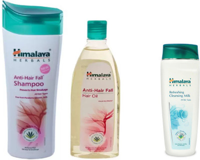 

Himalaya Anti Hair Fall Shampoo, Anti Hair Fall Hair Oil, Refreshing Cleansing Milk(Set of 3)