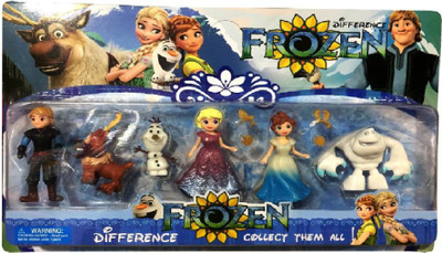 

M-Alive Frozan Prince and Princess Sisters Anna & Elsa With Snow Olaf Action Figure Toy Set(Multicolor)