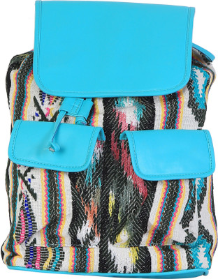 Strutt Canvas Leatherette Backpack 20 L Backpack(Multicolor), Light blue