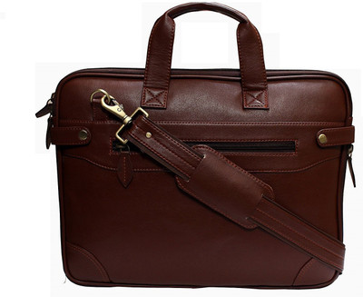 

exit9 15.6 inch Expandable Laptop Messenger Bag(Brown), Broun;leatherite