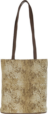 

TARUSA Stylish Tote Shoulder Bag(Beige, 5 inch)