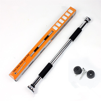 

GOCART Home door pull up bar chin up horizontal bar parallel bars home exercise equipment adjusted gym bar bearing 100KG 1pc Push-up Bar(Multicolor), Silver