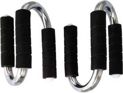 

Konex Power Rubber Coated Handle Push Up Stand S-Bars Steel Push-up Bar(Silver)