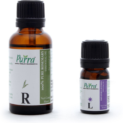 

Purra Rosemary Essential Oil 30 Ml + Lavender Essential Oil 05 Ml for Hair Conditioner, Muscle & Joints & Skin ( Combo )(35 ml)