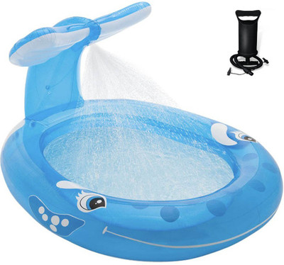 

KASCN WHALE SPRAY INFLATABLE BABY POOL WITH PUMP(Blue)