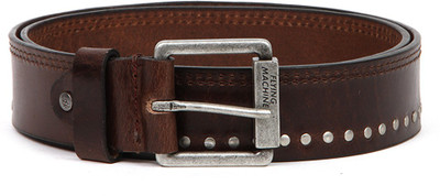 

Flying Machine Men Casual Brown Genuine Leather Belt, Dark brown
