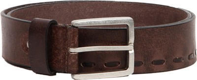 

Flying Machine Men Casual Brown Genuine Leather Belt, Dark brown