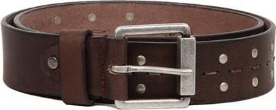 

Flying Machine Men Casual Brown Genuine Leather Belt, Dark brown