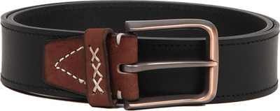 

Flying Machine Men Casual Black Genuine Leather Belt