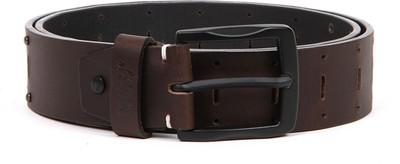 

Flying Machine Men Casual Brown Genuine Leather Belt, Dark brown