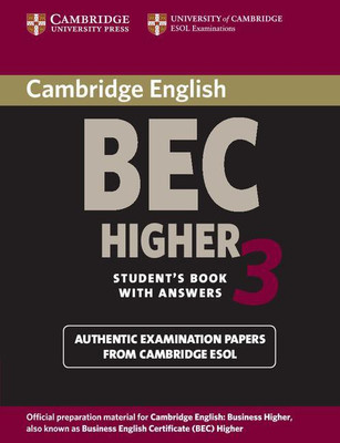 Cambridge BEC Higher 3 Student's Book with Answers(English, Paperback, Cambridge ESOL)