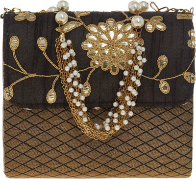 

TARUSA Party Black Clutch