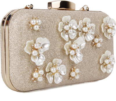 

Carlton London Casual Gold Clutch