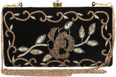 

The Indian Handicraft Store Party Black Clutch