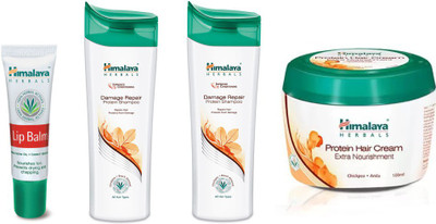 

Himalaya Lip Balm, Damage Repair Protion Shampoo, Protion Hair Cream, Damage Repair Protion Shampoo(Set of 4)